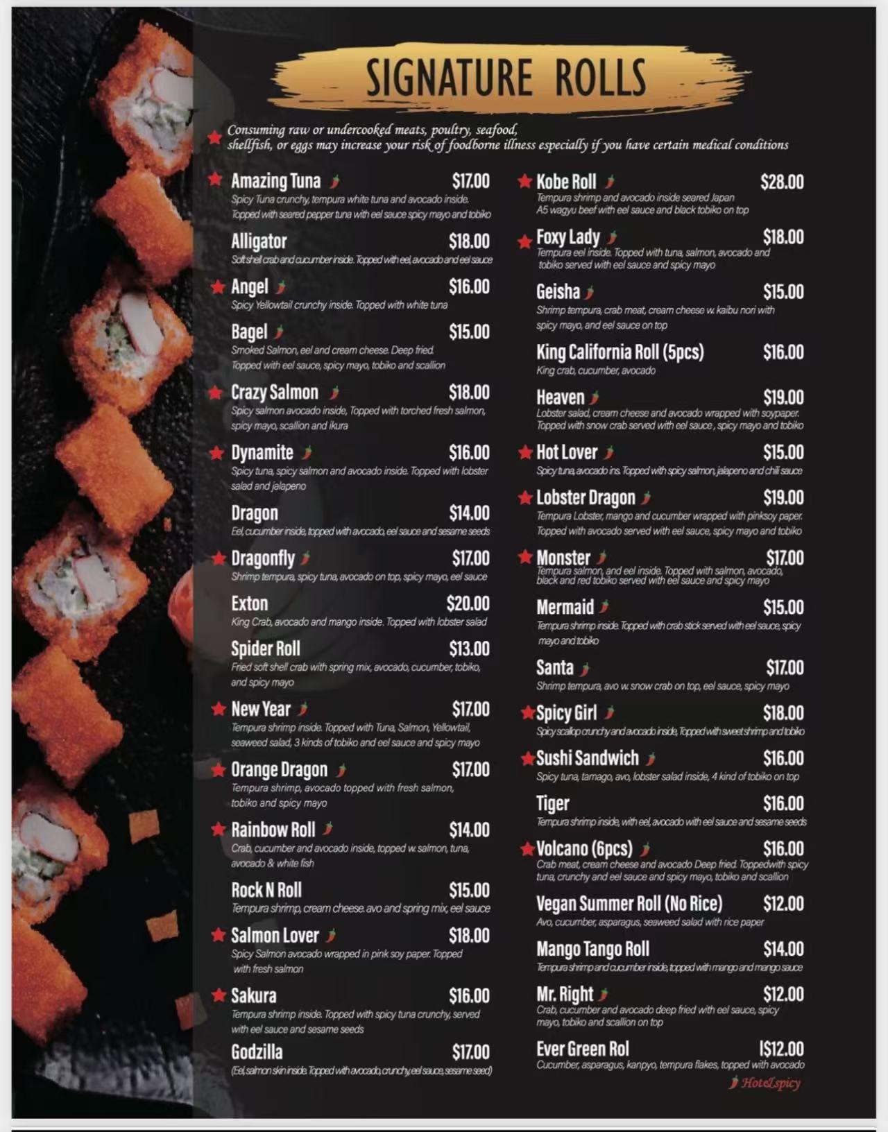 Restaurant menu 3, detailed description provided below