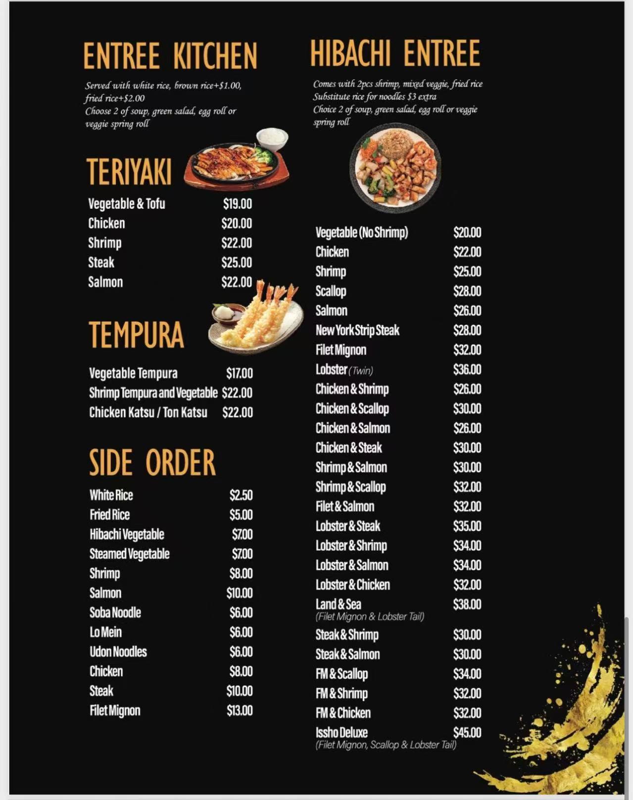 Restaurant menu 8, detailed description provided below