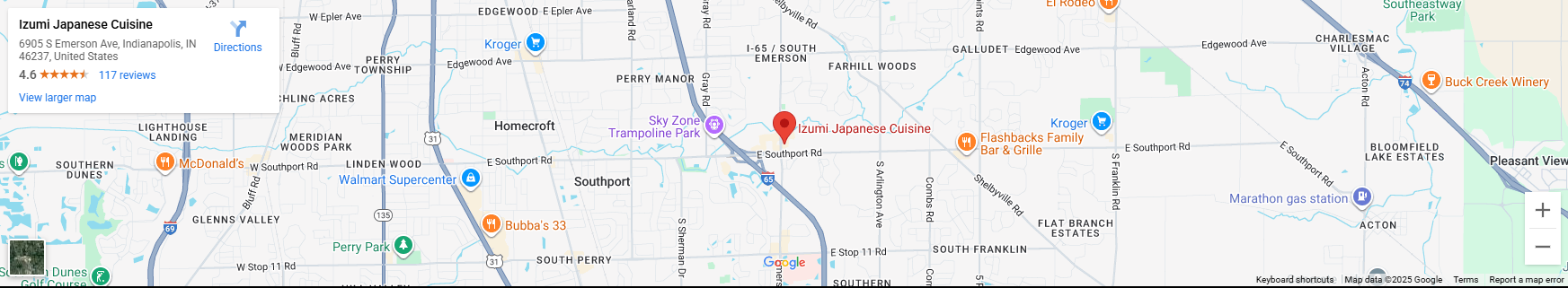 Location 6905 S Emerson Ave, Indianapolis, IN 46237 Location 6905 S Emerson Ave, Indianapolis, IN 46237