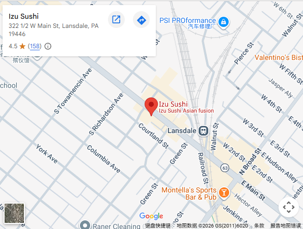 Location, 322 1/2 W Main St, Lansdale, PA 19446