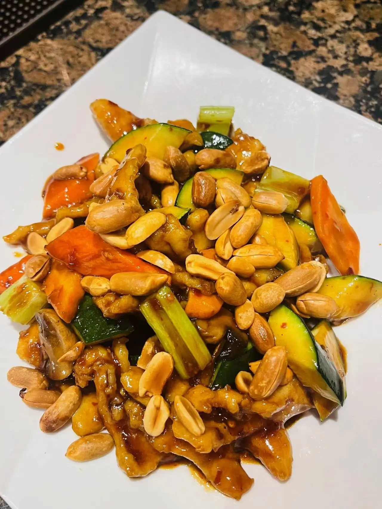 Spicy chicken with peanuts and veggies at Jade Ly Asian Bistro, a Asian Restaurant in Westminster