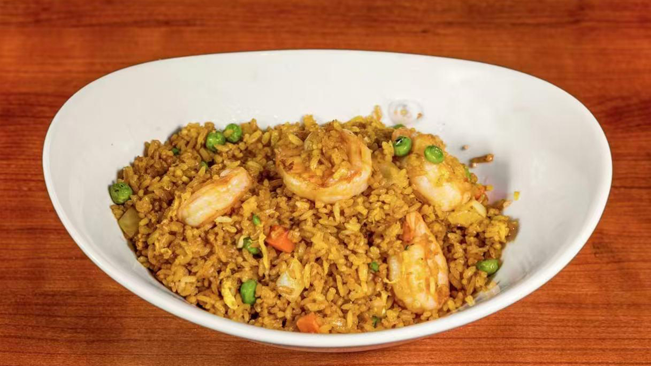 Shrimp fried rice at Jasmine Asian Cafe Asian Restaurant in Denver