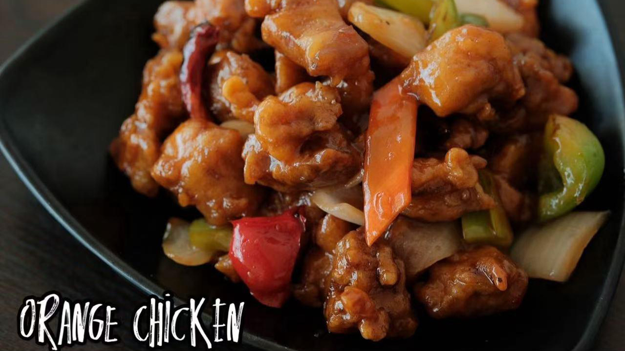 Orange chicken at Jia Yan Dumpling Chinese Restaurant in Glendora