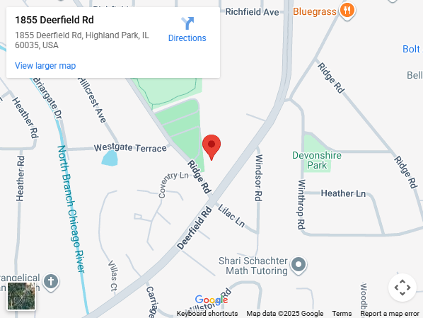 Location, 1855 Deerfield Rd, Highland Park, IL 60035, USA