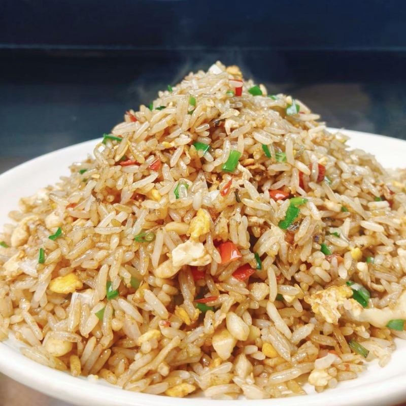 Wok-fried rice mixed with scallion, chili and egg at Jing Dumpling Dimsum House, a Chinese Restaurant in Fort Collins