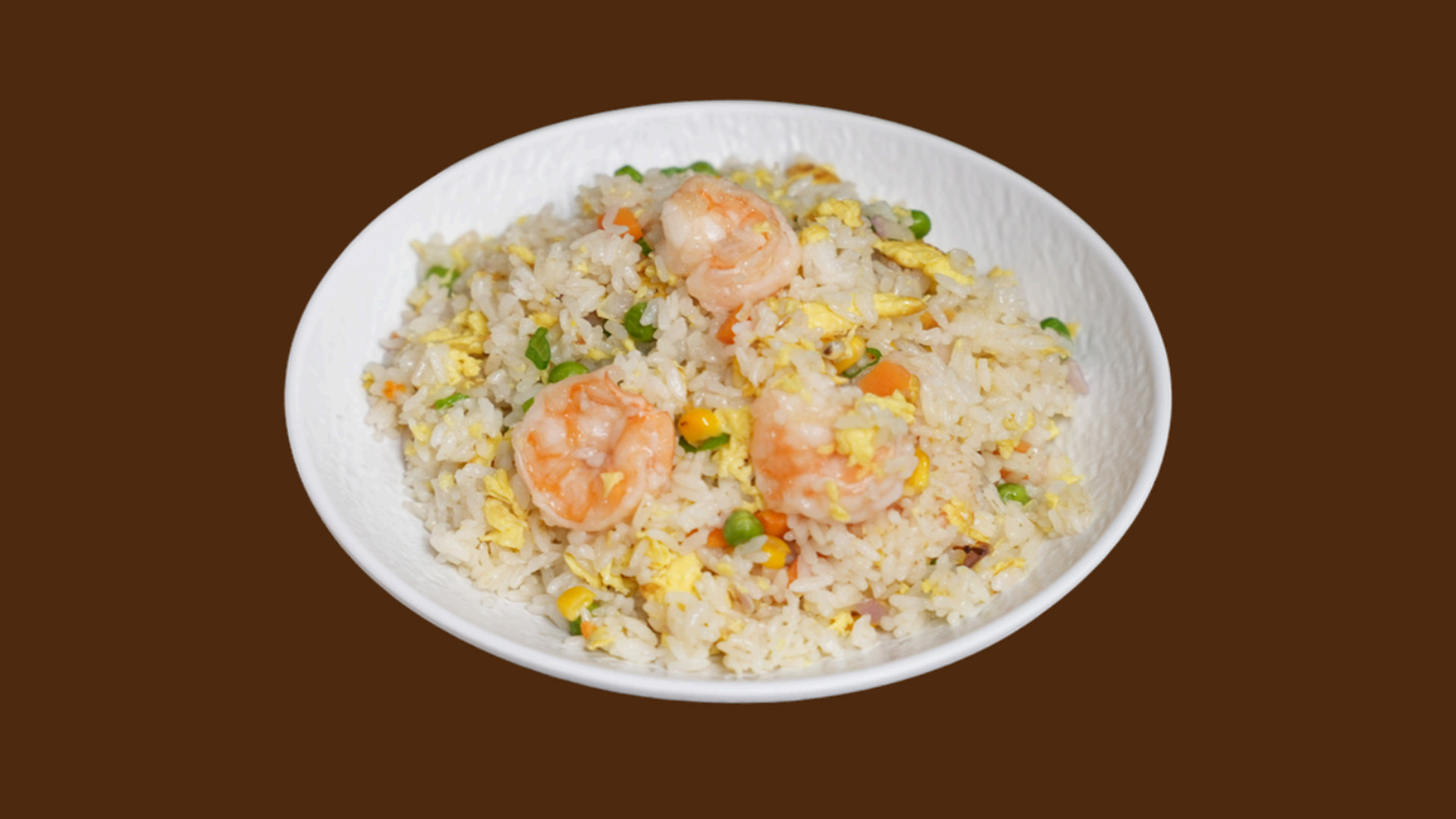 Shrimp fried rice with mixed fresh vegetables and egg at JoyFu Dim Sum, a Dim Sum Restaurant in New York