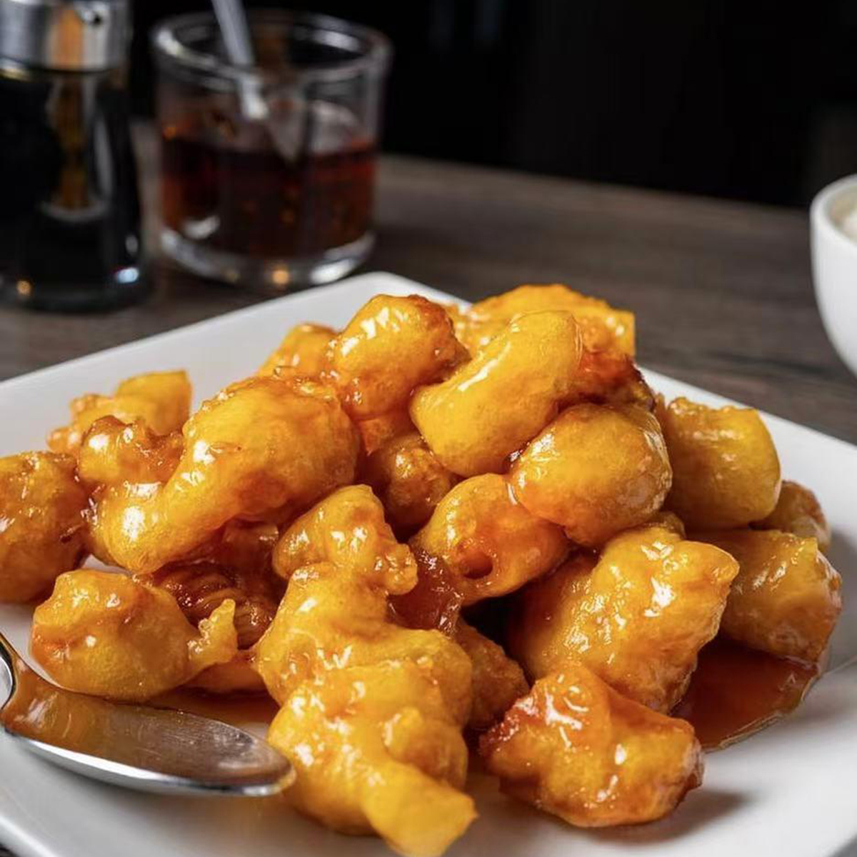 Sweet and sour chicken with pineapple at J'S Chinese Cuisine, a Chinese Restaurant in Pasadena