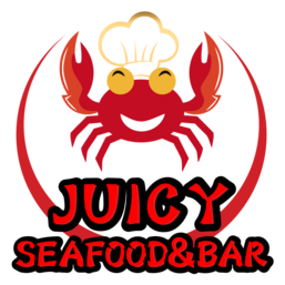 Restaurant logo with a crab as a symbol