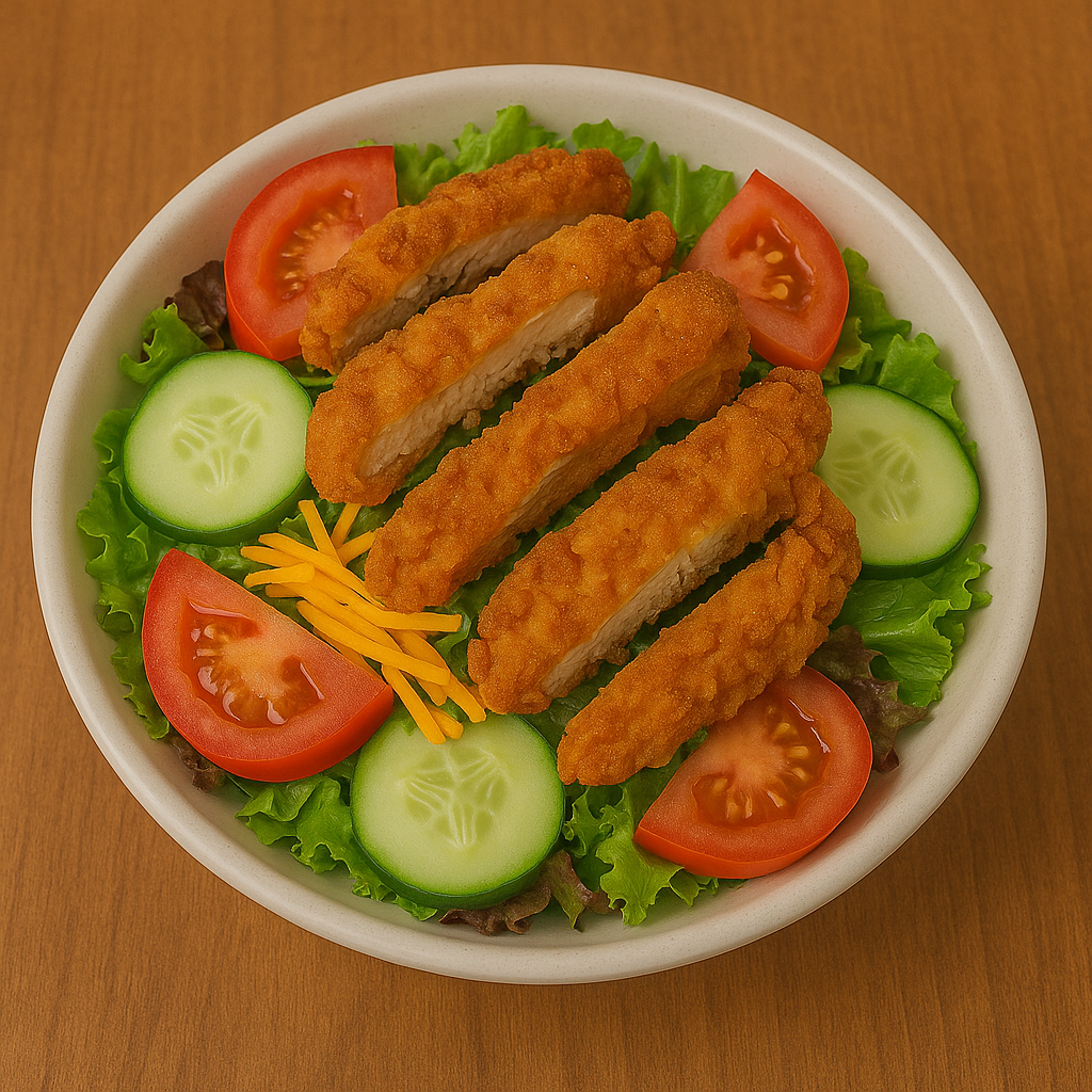 crispy chicken salad at Jumper Seafood，a Seafood Restaurant in Tampa