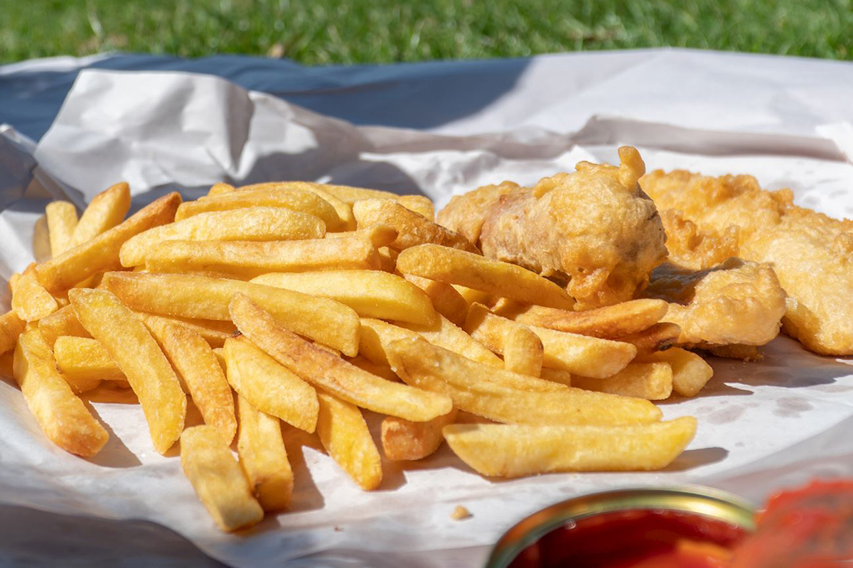 swai & chips at Jumper Seafood，a Seafood Restaurant in Tampa