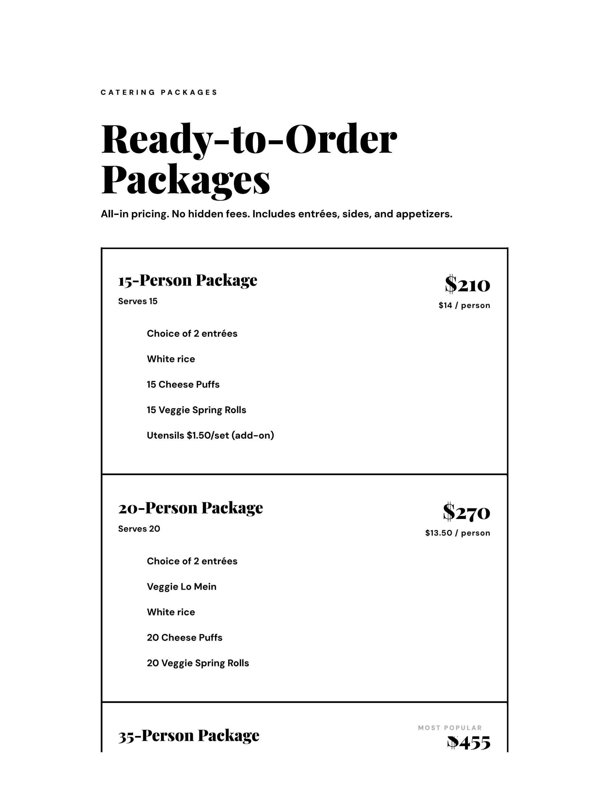 Restaurant menu 2, detailed description provided below