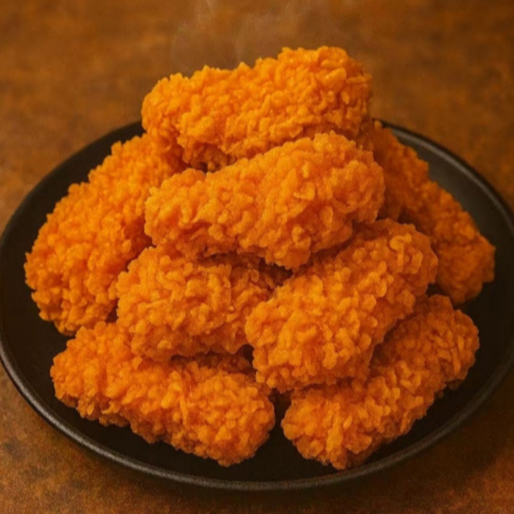 Crispy chicken nuggets on a plate at Kabul Icy Treats Cafe شیریخ و ژاله, a Ice Cream Shop in Concord