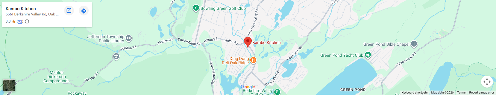 Location 5561 Berkshire Valley Rd, Oak Ridge, NJ 07438