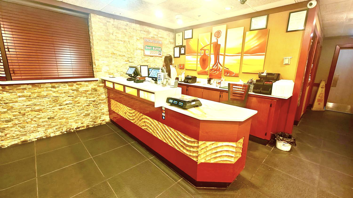 Katana-Buffet-Asian-Buffet-Restaurant-Canton Restaurant Reception Desk with Modern Decor