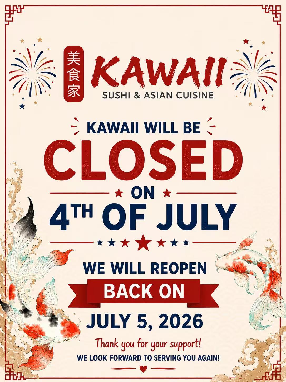 Notice of Special Operating Hours
