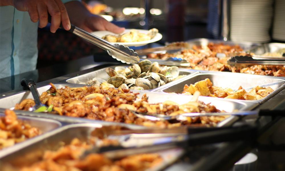 Kingdom-Buffet-Buffet-Restaurant-Seafood-Medley-Platter-Newington Mixed seafood including clams & squid at Kingdom Buffet, a Buffet Restaurant in Newington