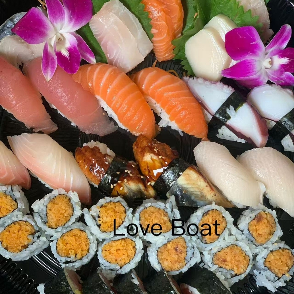 Love Boat assorted sushi and sashimi combo platter
