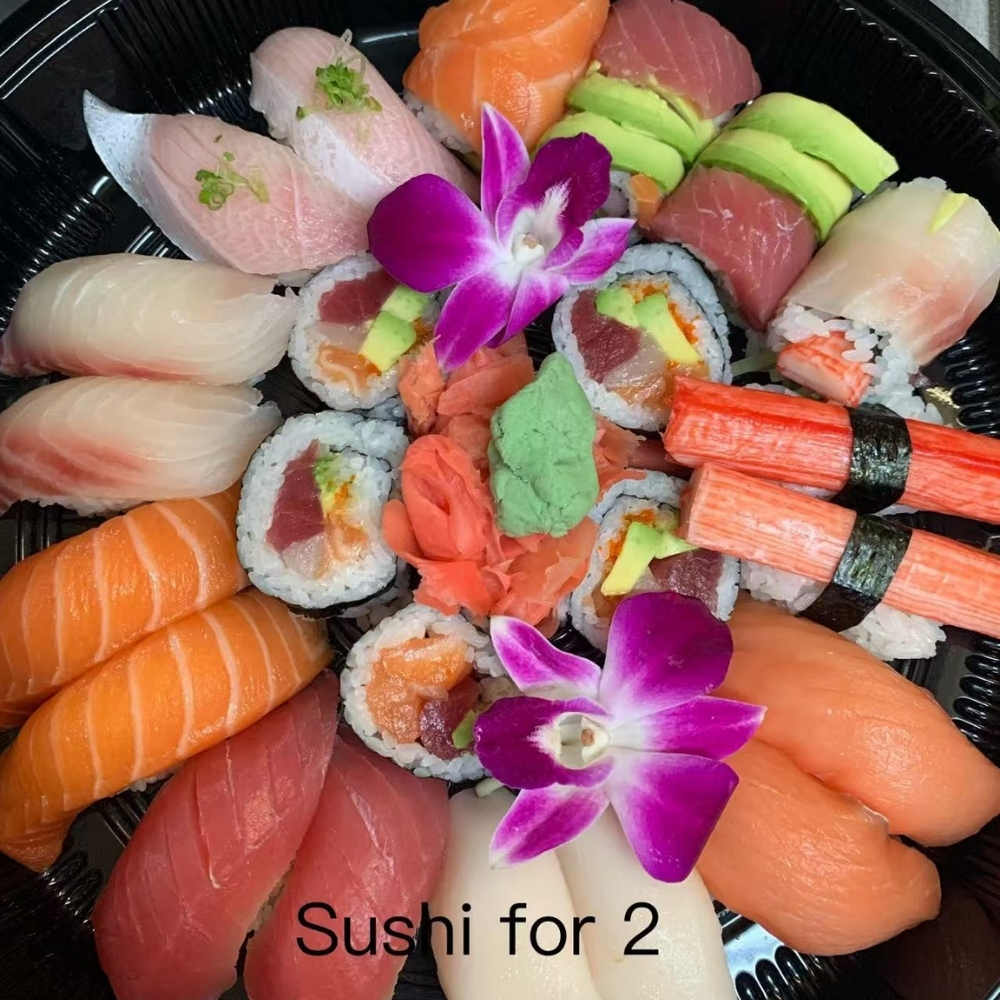 Sushi for 2 combo platter with assorted nigiri and rolls
