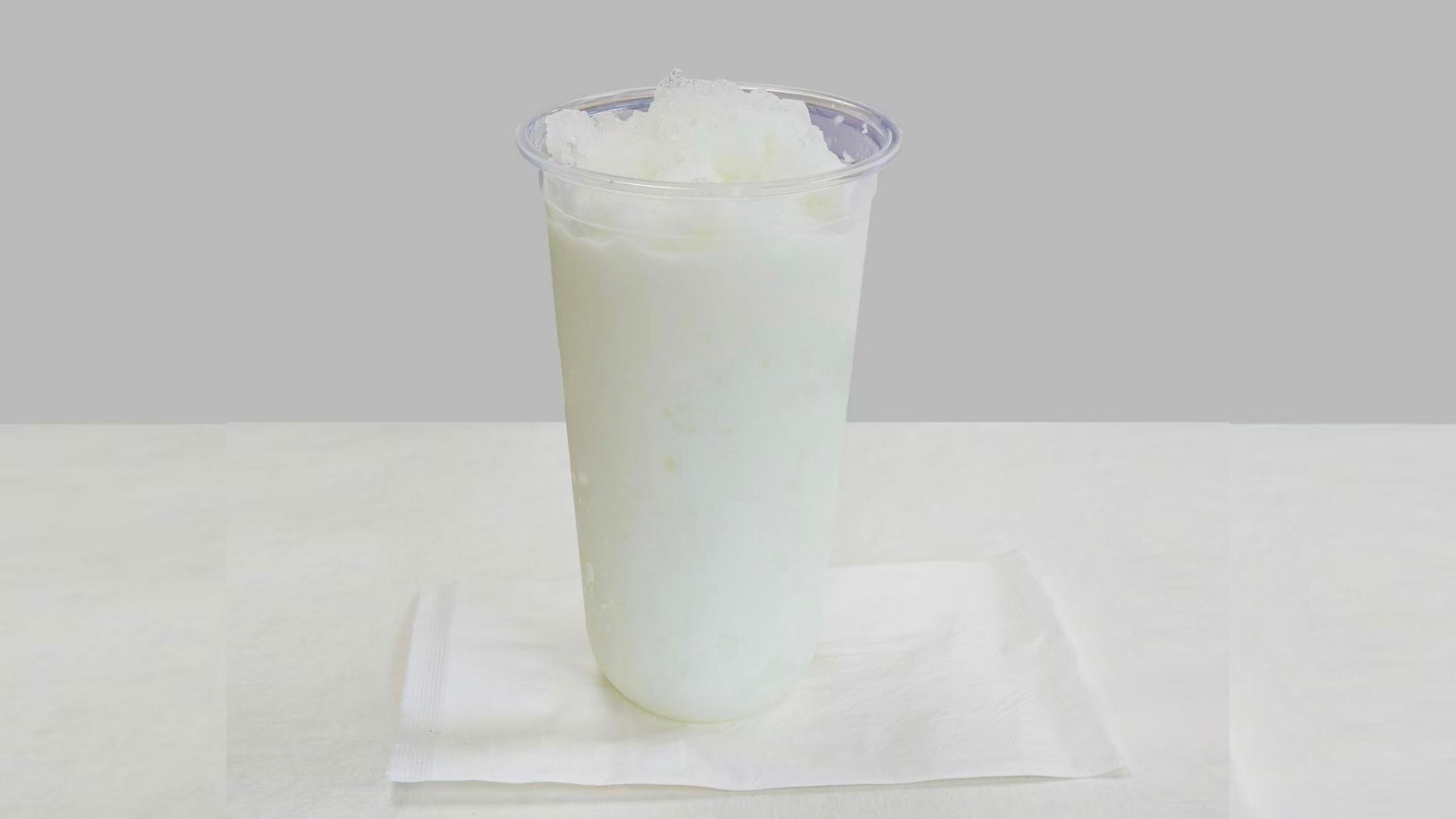 Creamy coconut smoothie, icy & refreshing at Kimchi & Ramen Express Train,a Korean Restaurant in Cape Elizabeth