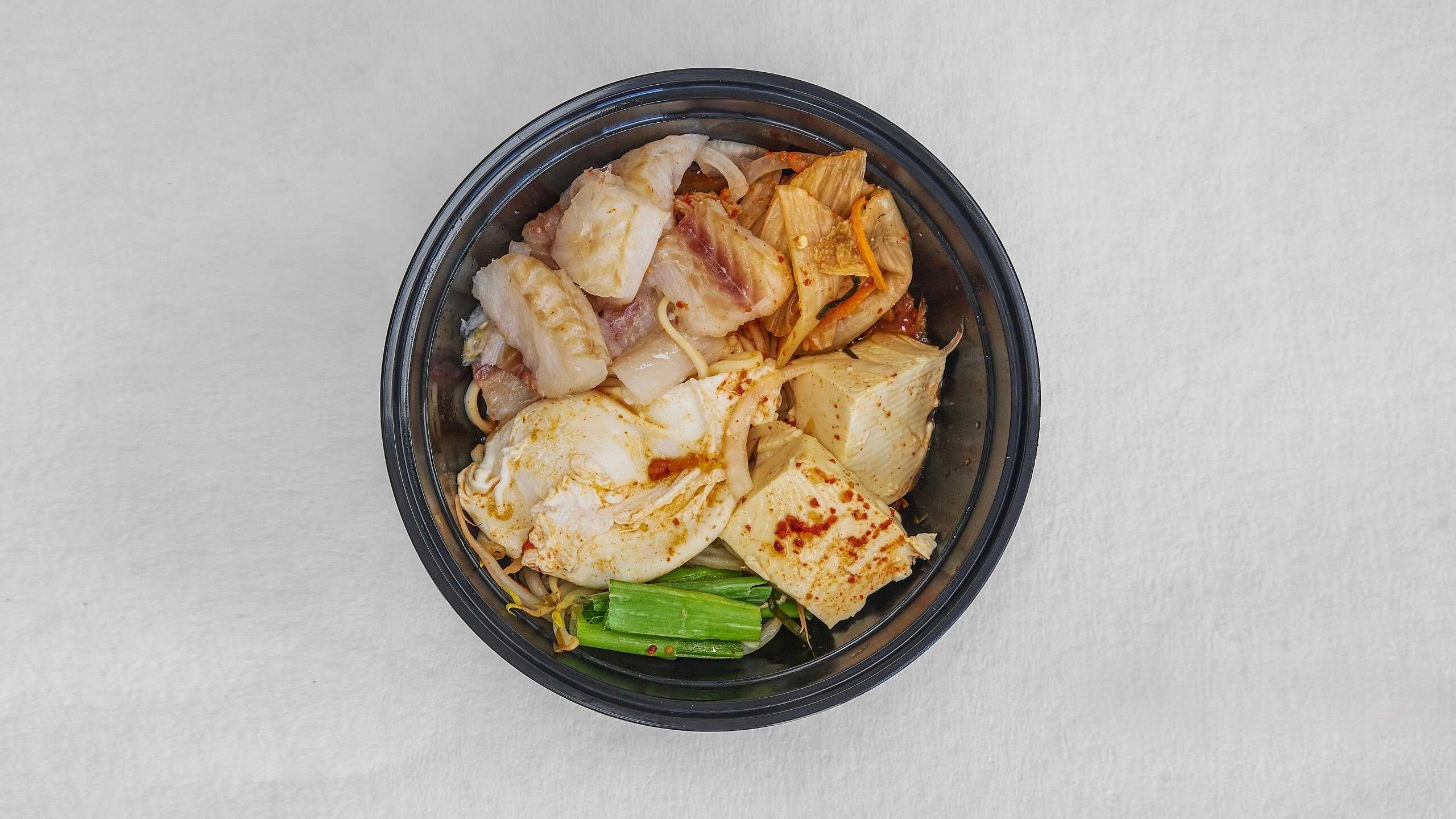 Fish tofu stew with kimchi, light & tasty at Kimchi & Ramen Express Train,a Korean Restaurant in Cape Elizabeth
