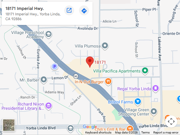 Location, 18171 Imperial Hwy., Yorba Linda, CA 92886