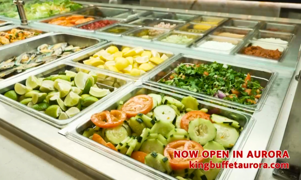 Buffet station with fresh vegetables at King Buffet, a Buffet Restaurant in Aurora