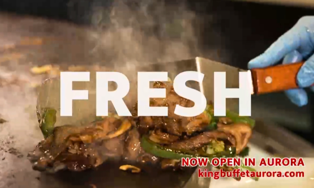 Fresh Mongolian-style dish being cooked at King Buffet, a Buffet Restaurant in Aurora