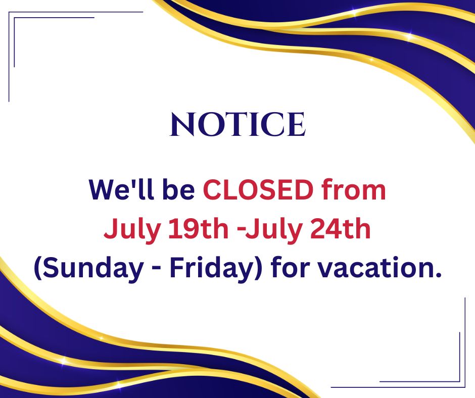 Notice of Special Operating Hours