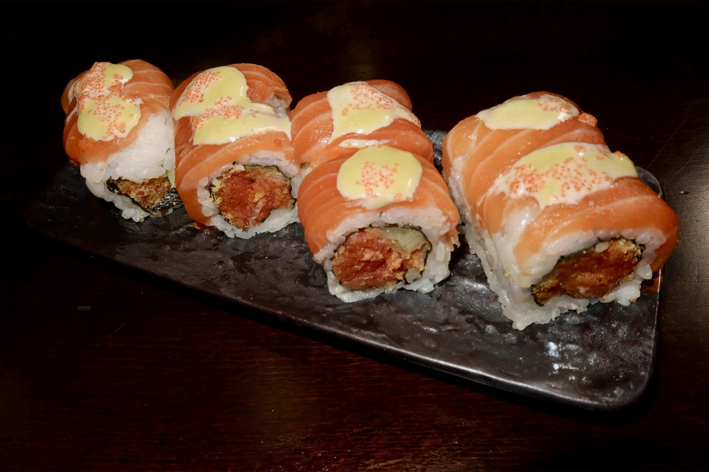 Salmon Delight Roll at King House, Asian Restaurant in Burleson