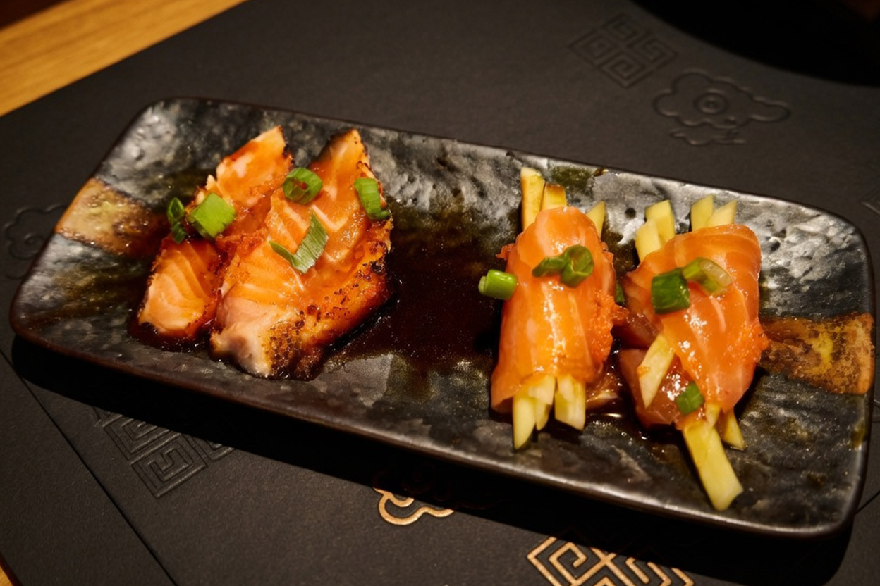 Salmon Sashimi Duo at King House, Sushi & K-BBQ Restaurant in Burleson