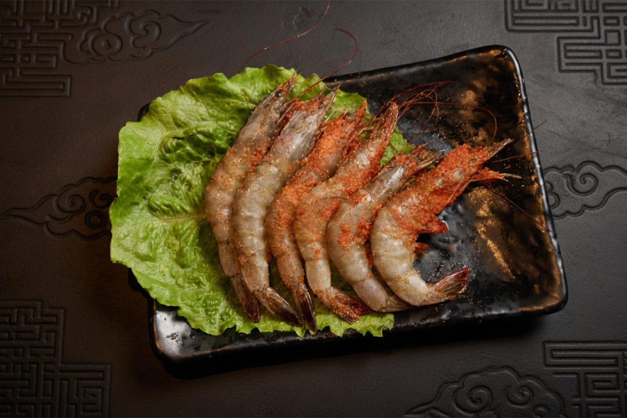 Seasoned Raw Red Shrimps at King House, Sushi & K-BBQ Restaurant in Burleson