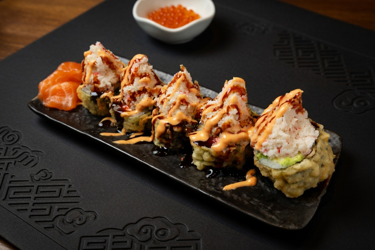 Volcano Roll at King House, Sushi & K-BBQ Restaurant in Burleson