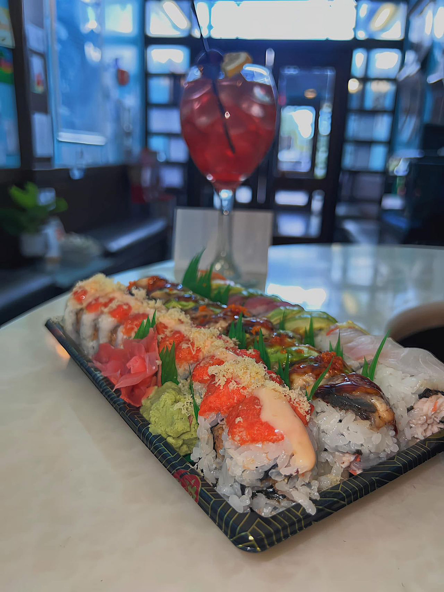 Assorted sushi platter with various rolls at Kings Sushi, a Japanese Restaurant in North Myrtle Beach