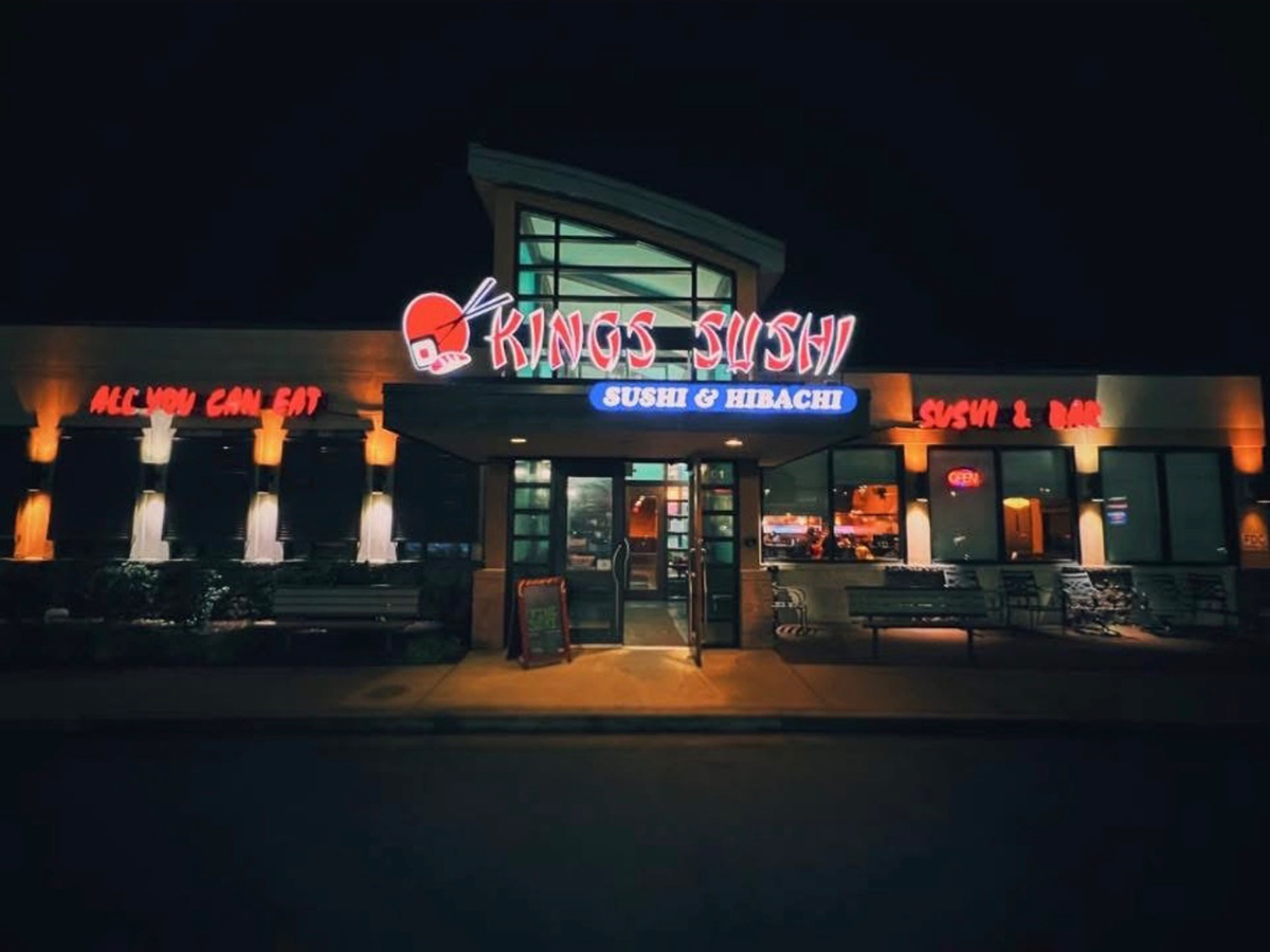Exterior view of a sushi restaurant at Kings Sushi, a Japanese Restaurant in North Myrtle Beach