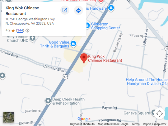 Location, 1075B George Washington Hwy N, Chesapeake, VA 23323