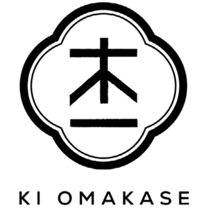 Minimalist restaurant logo with Chinese character at Ki Omakase, a Sushi Restaurant in Little Neck
