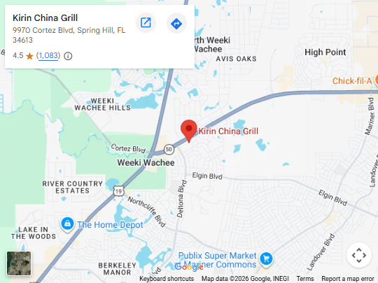 Location, 9970 Cortez Blvd, Spring Hill, FL 34613