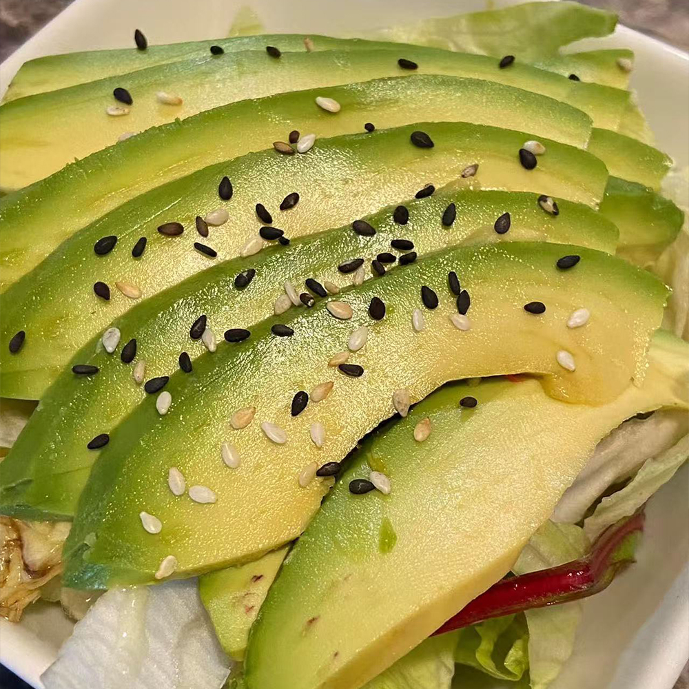 Avocado salad at Kirin Ramen Sushi and Asian Cuisine, a Japanese ramen and sushi restaurant in Yukon.