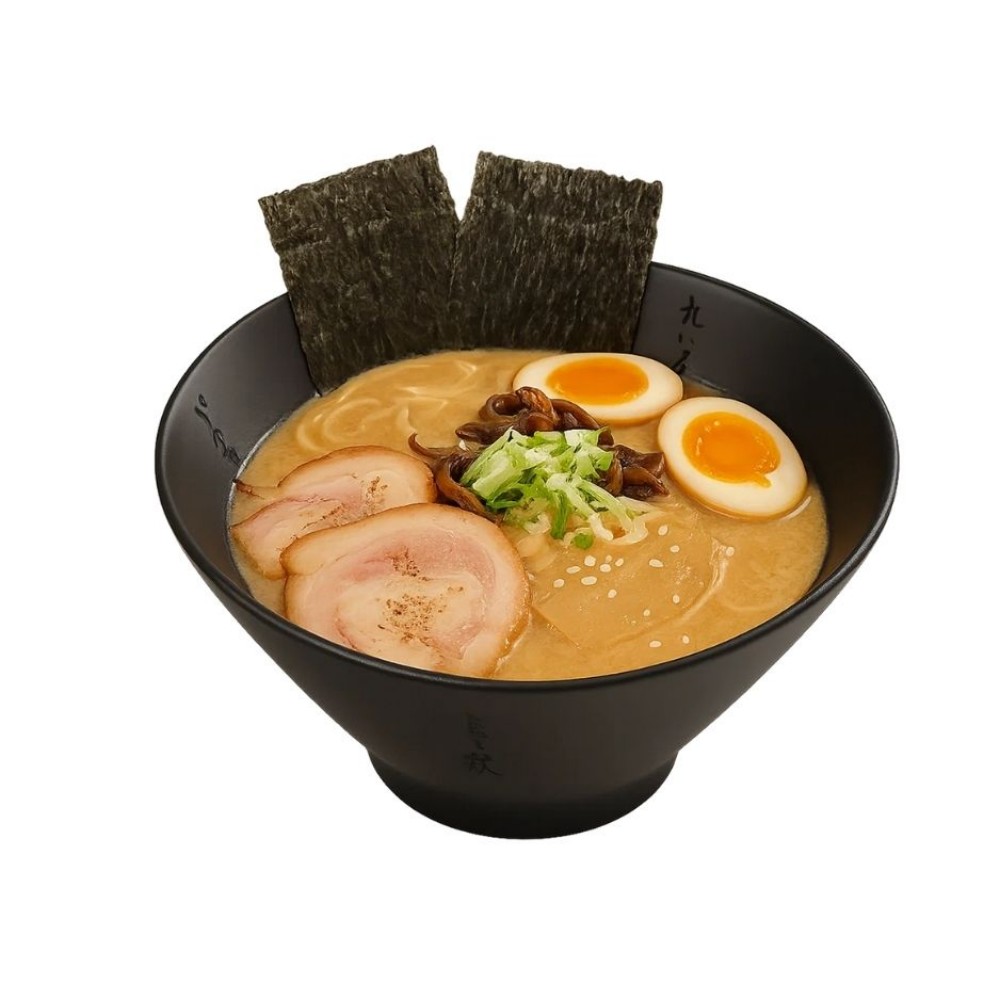 Kobe-Ramen-Pho-&-Poke-Asian-Fusion-Restaurant-Tonkotsu-Ramen-Bloomington Pork bone broth ramen at Kobe Ramen Pho & Poke, a Asian Fusion Restaurant in Bloomington