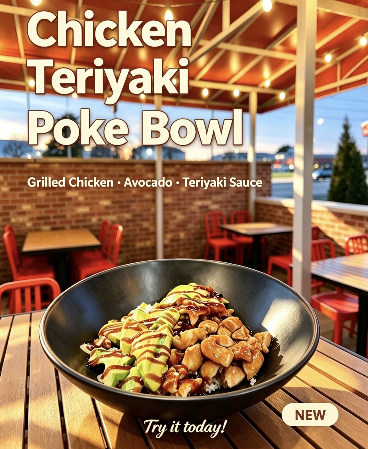 New Item: Chicken Teriyaki Poke Bowl