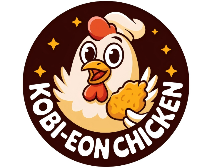 Cartoon chicken logo of KOBI‑EON Chicken at KOBI‑EON Chicken, a Asian Restaurant in Normal