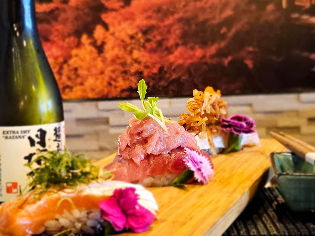 Artfully plated nigiri sushi assortment at KoBu, a Japanese Sushi & Omakase Restaurant in Jacksonville