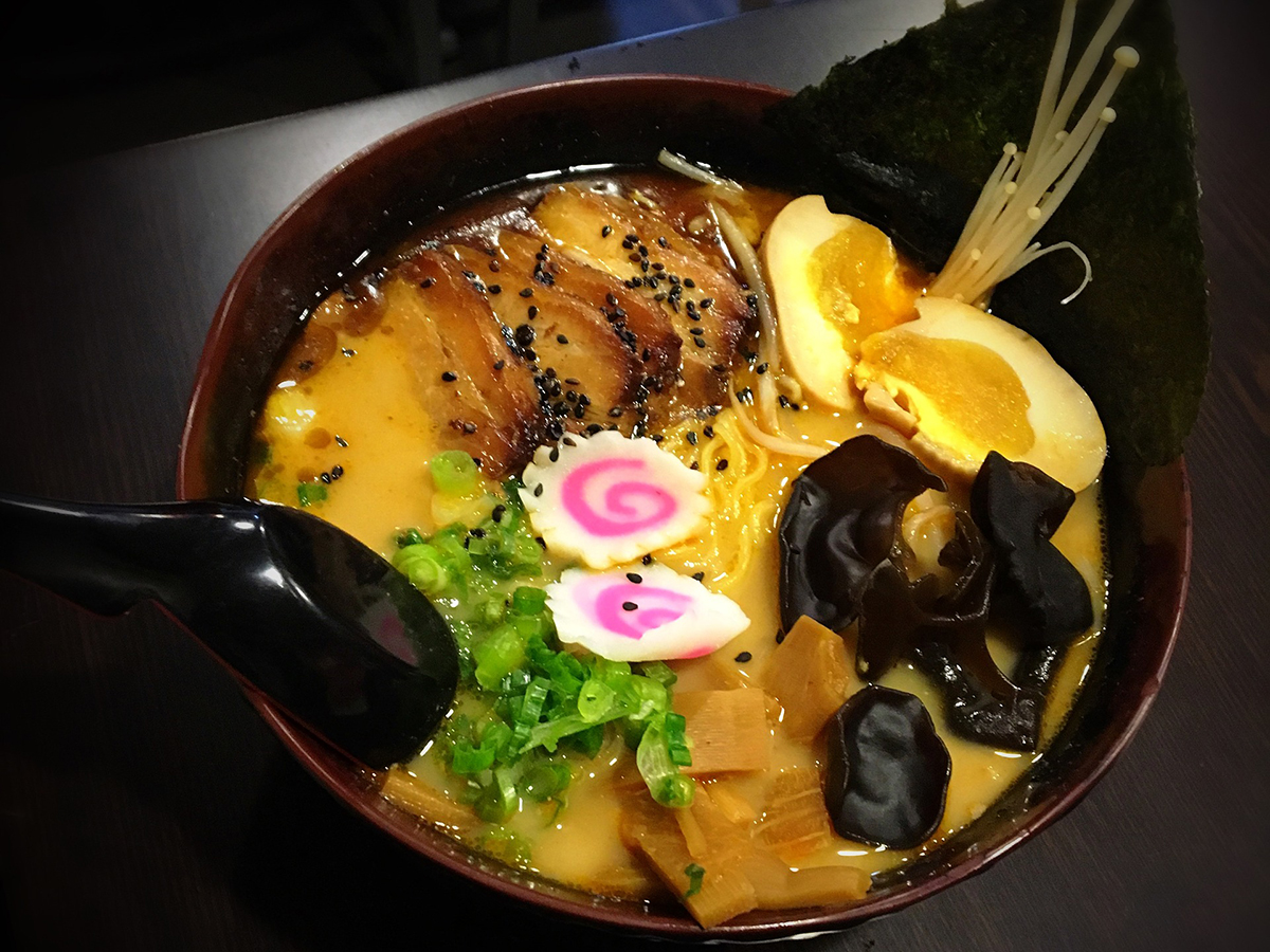 Creamy tonkotsu ramen with chashu, soft-boiled egg, narutomaki at Koishi Ramen & Sushi Bar, a Japanese Restaurant in Prosper