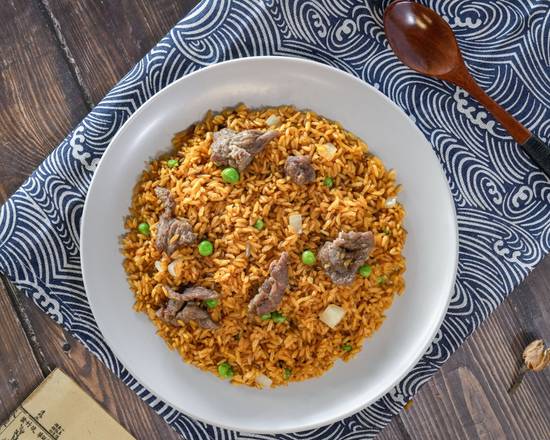 Koi-Wok-Inn-Chinese-restaurant-Beef-Fried-Rice-Boynton-Beach Fragrant fried rice with beef, peas and onions at Koi Wok Inn,a Chinese Restaurant in Boynton Beach