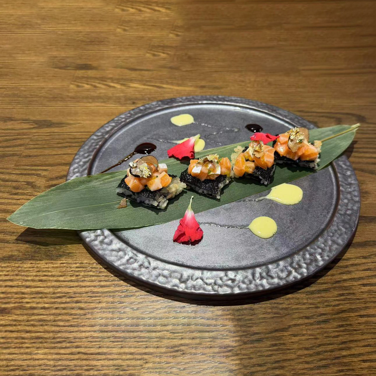 Salmon & Black Rice Bites at KOJO Asian Fusion，a Asian Fusion Restaurant in Franklin