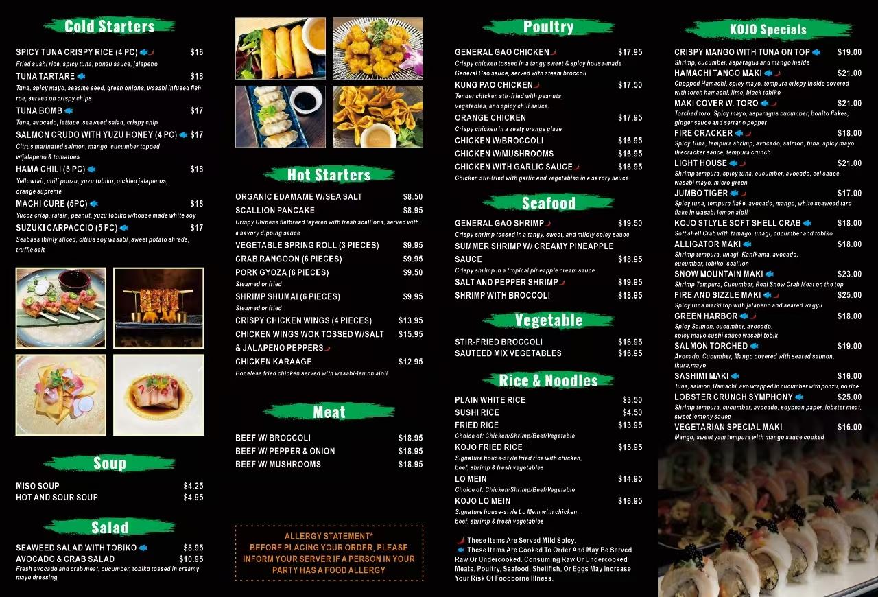 Restaurant menu 1