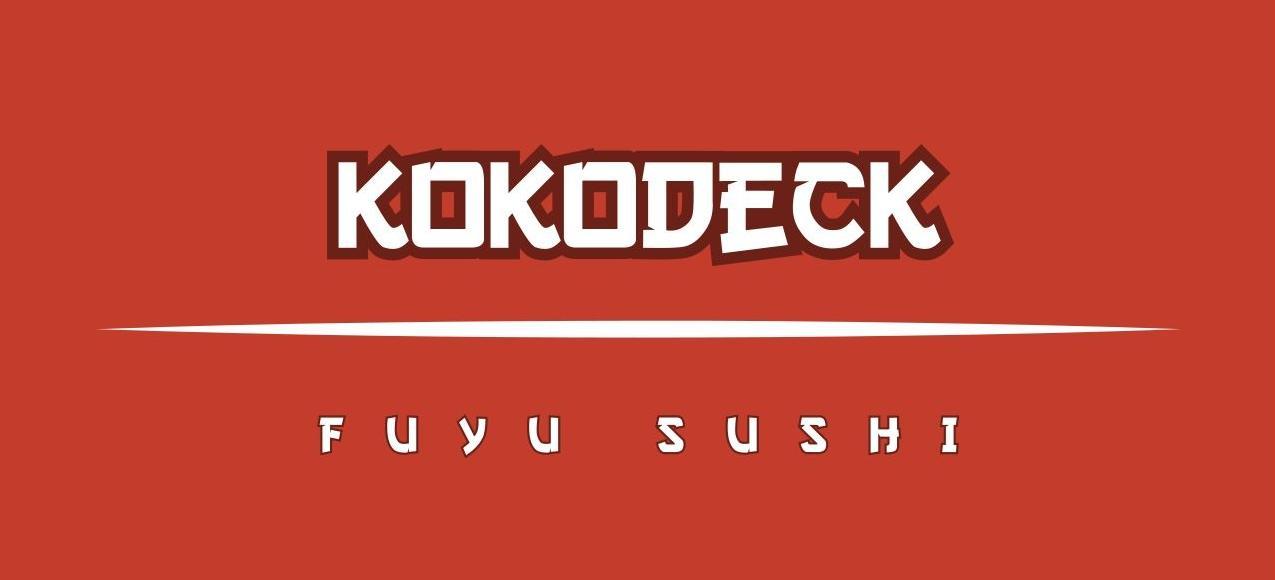 This is the Kokodeck Sushi restaurant logo at Kokodeck Sushi, a Japanese restaurant in Anaheim