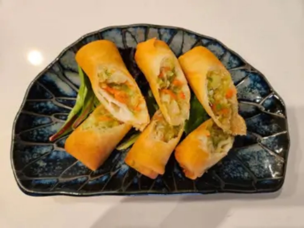 Crispy vegetable filled fried spring rolls at KOKORO House Of Ramen, a Ramen Restaurant in Glen Rock