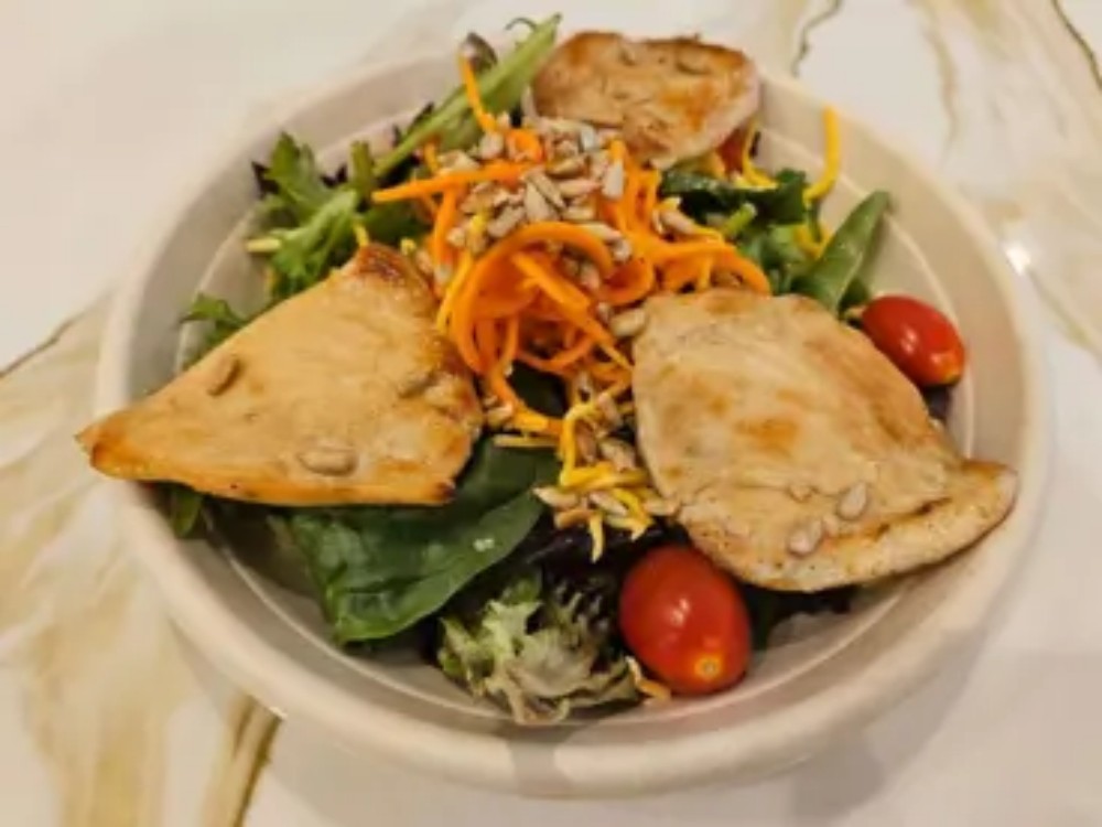 Grilled chicken mixed vegetable salad at KOKORO House Of Ramen, a Ramen Restaurant in Glen Rock