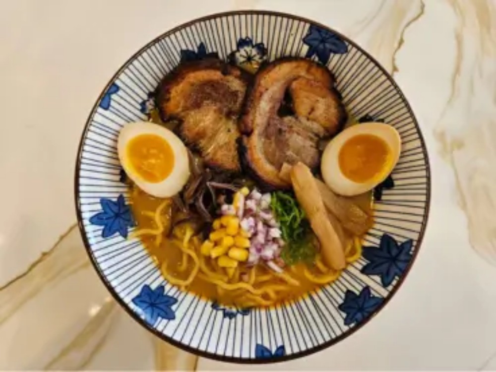 Traditional double chashu pork tonkotsu ramen bowl at KOKORO House Of Ramen, a Ramen Restaurant in Glen Rock